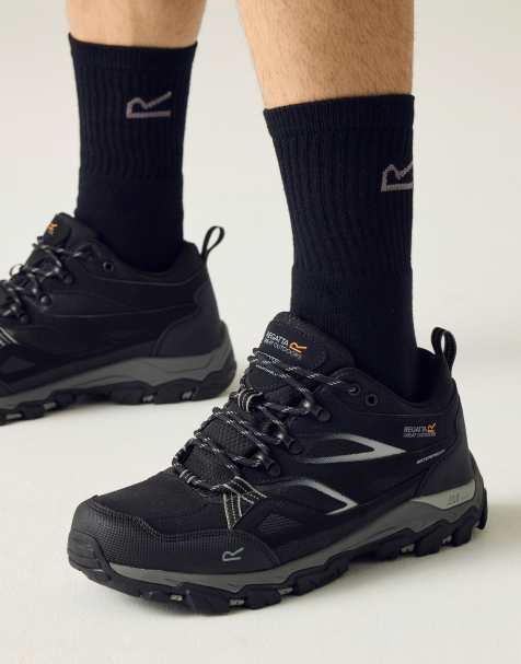 Regatta Holcombe 3 Waterproof Low Walking Boots in black - view 1