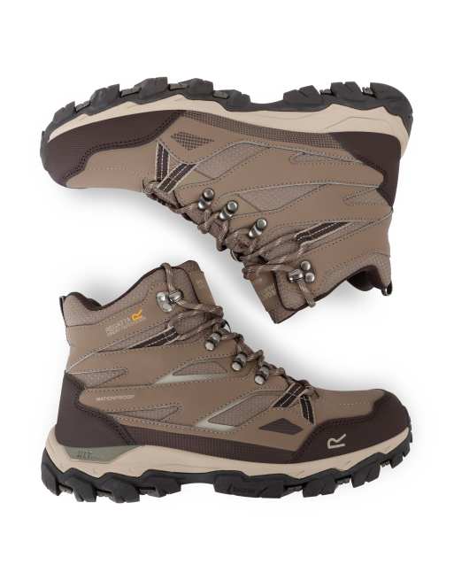 Regatta Holcombe iii waterproof hiking boots in walnut white pepper, 3 of 4