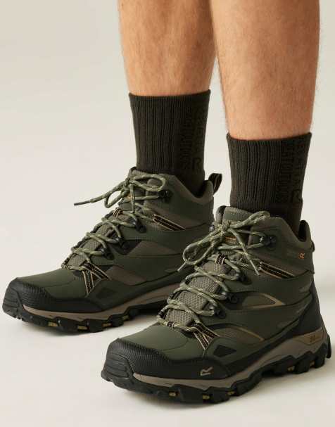 Regatta Holcombe iii waterproof walking boots in green - view 1