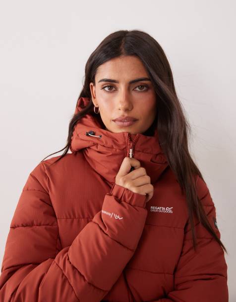 Regatta Hooded aldthorn padded jacket in burnt henna - view 1