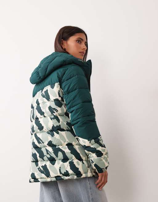 Regatta Hooded aldthorn padded jacket in deep pine brushstroke camo, 4 of 4