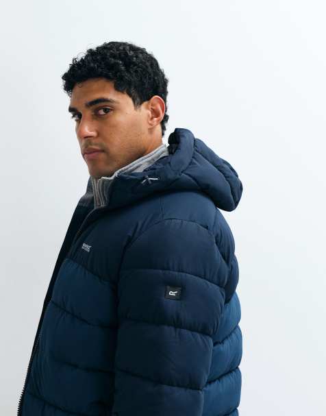 Regatta Hooded aldthorn quilted jacket in moonlight denim navy - view 1