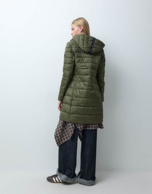 Regatta Hooded amara quilted jacket in olive night black, 3 of 5