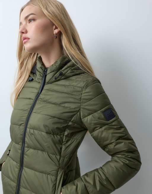Regatta Hooded amara quilted jacket in olive night black, 4 of 5