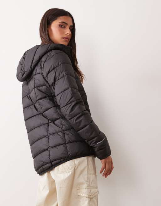 Regatta Hooded asper padded jacket in black fig, 4 of 4
