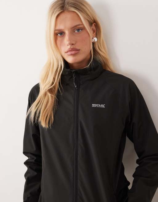 Regatta Hooded daysha ii waterproof shell jacket in black, 3 of 4