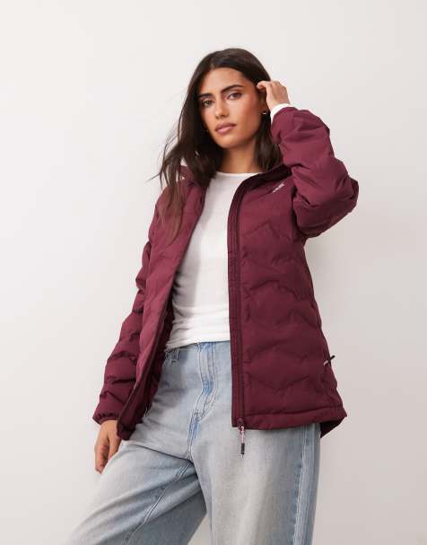 Regatta Hooded deyla quilted jacket in fig - view 1