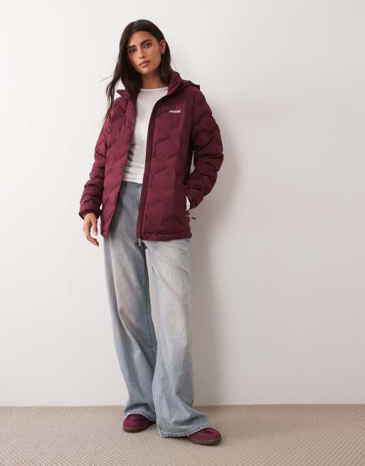 Regatta Hooded deyla quilted jacket in fig, 2 of 4