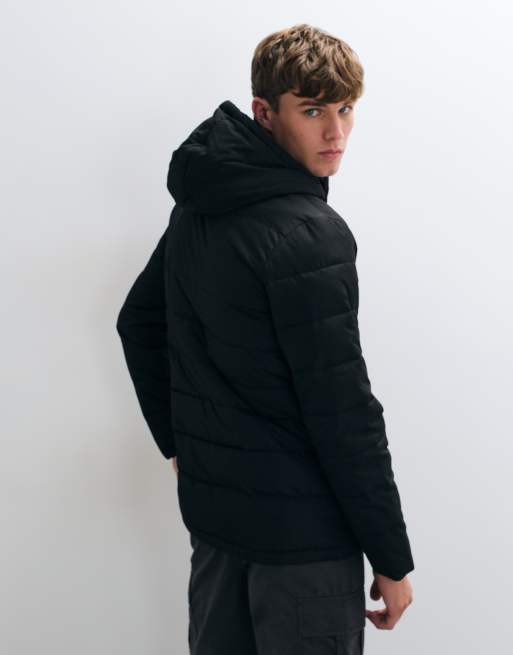 Regatta Hooded frankie padded quilted jacket in black iron, 3 of 5