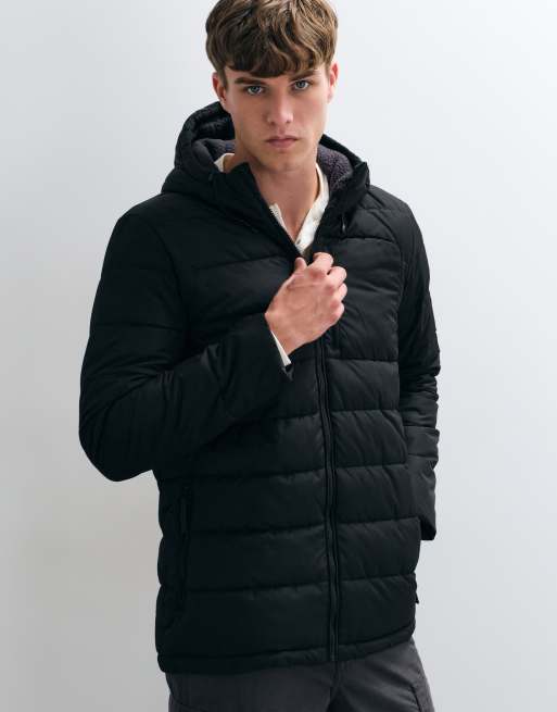 Regatta Hooded frankie padded quilted jacket in black iron, 5 of 5