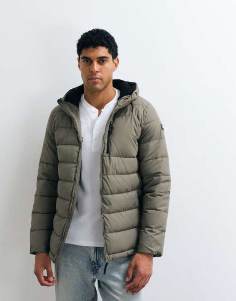 Regatta Hooded frankie padded quilted jacket in smokey olive black - view 1