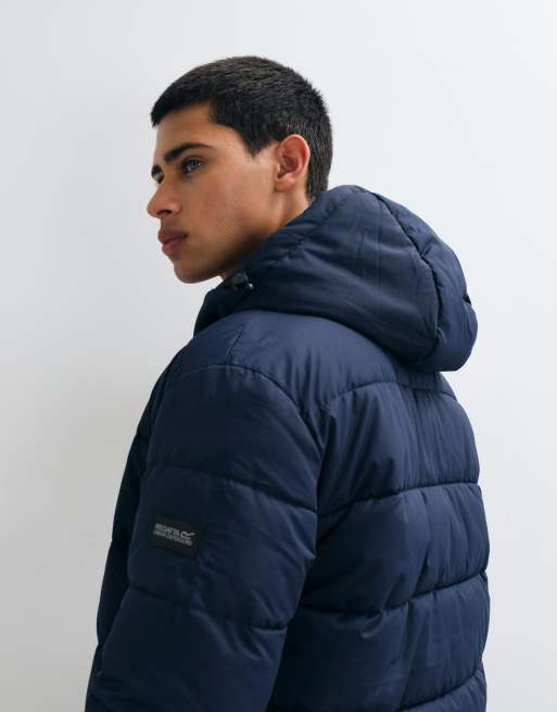 Regatta Hooded lakiver quilted jacket in navy, 2 of 5