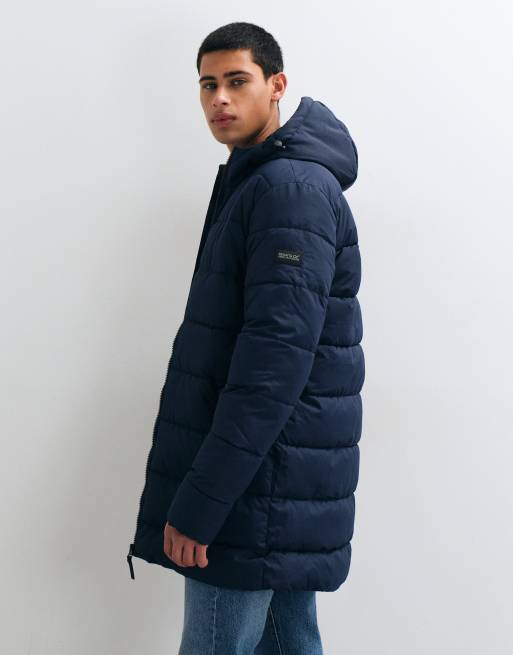 Regatta Hooded lakiver quilted jacket in navy, 5 of 5