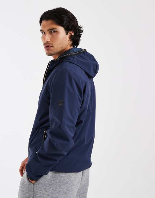 Regatta Hooded rehan waterproof shell jacket in navy, 5 of 5