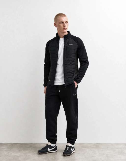 Regatta Insulated cyrus hybrid quilted jacket in black, 8 of 10