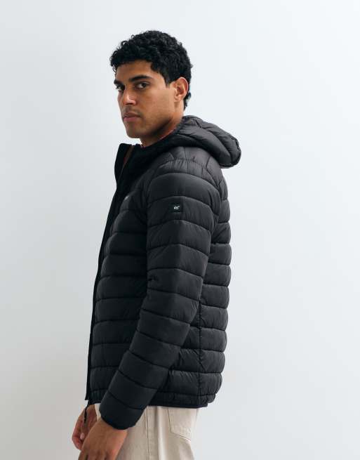 Regatta Insulated hooded marizion quilted jacket in black burnt henna, 5 of 5