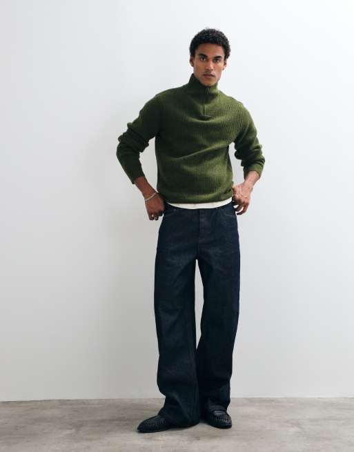 Regatta Kolding half zip jumper in olive night, 2 of 5