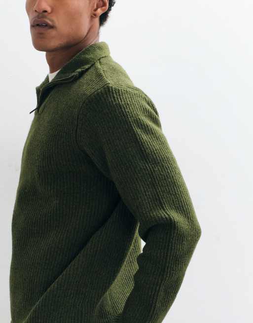 Regatta Kolding half zip jumper in olive night, 3 of 5