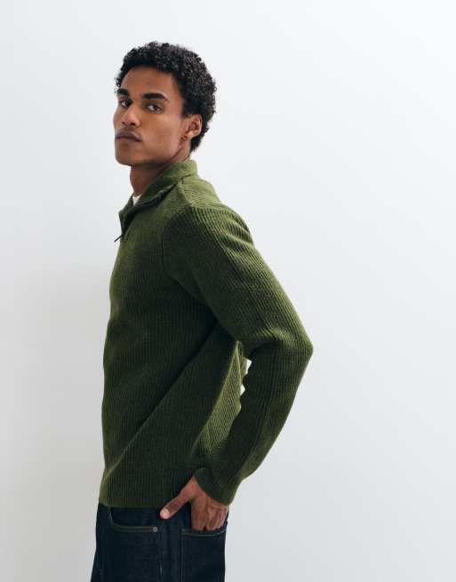 Regatta Kolding half zip jumper in olive night, 4 of 5