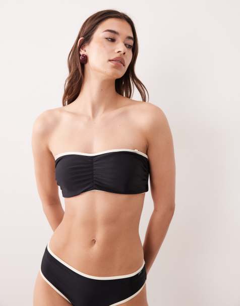 Regatta Kyra bandeau bikini top in black - view 1