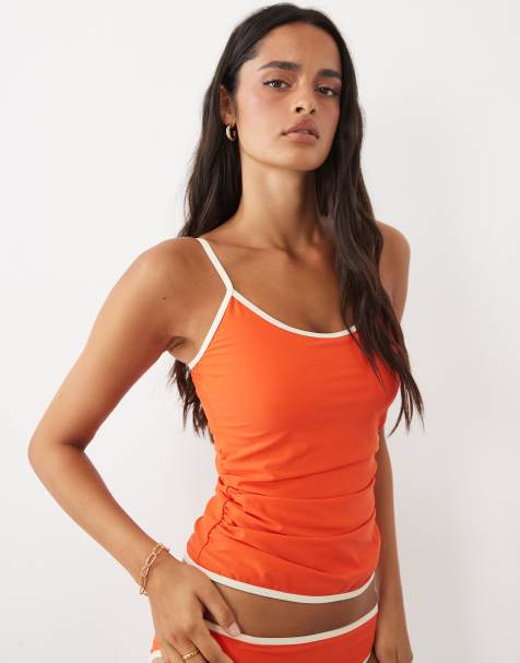 Regatta Kyra soft stretch tankini top in tangerine tango - view 1