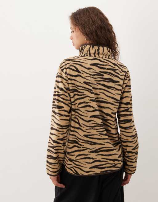 Regatta lichtgewicht Frankie fleece met halve rits in barleycorn zebra, 4 van 4