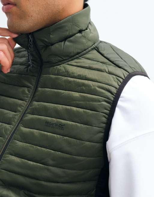 Regatta Lightweight andreson hybrid bodywarmer in dark khaki black, 2 of 10
