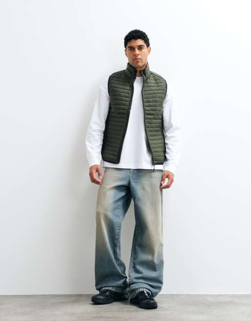 Regatta Lightweight andreson hybrid bodywarmer in dark khaki black, 3 of 10