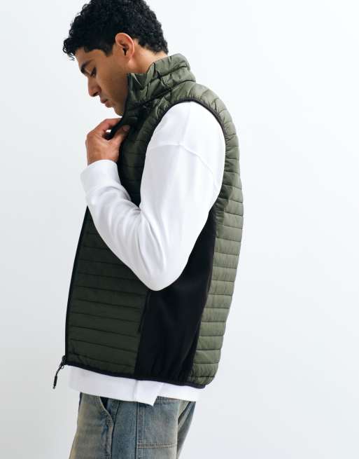 Regatta Lightweight andreson hybrid bodywarmer in dark khaki black, 4 of 10