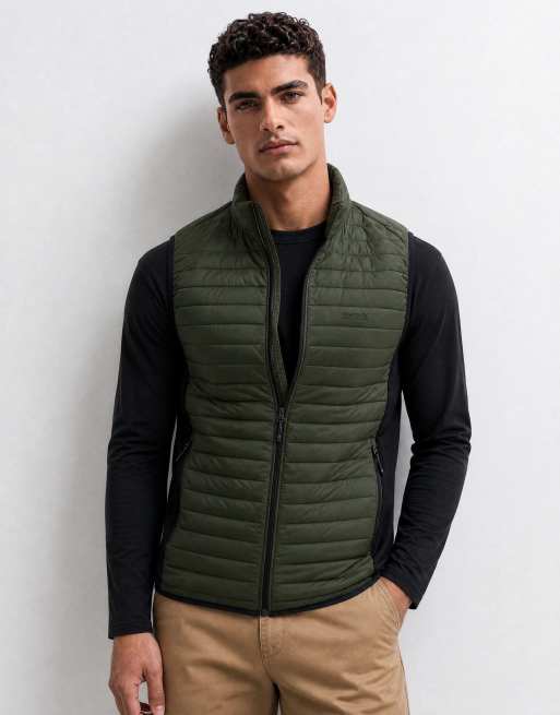 Regatta Lightweight andreson hybrid bodywarmer in dark khaki black, 6 of 10