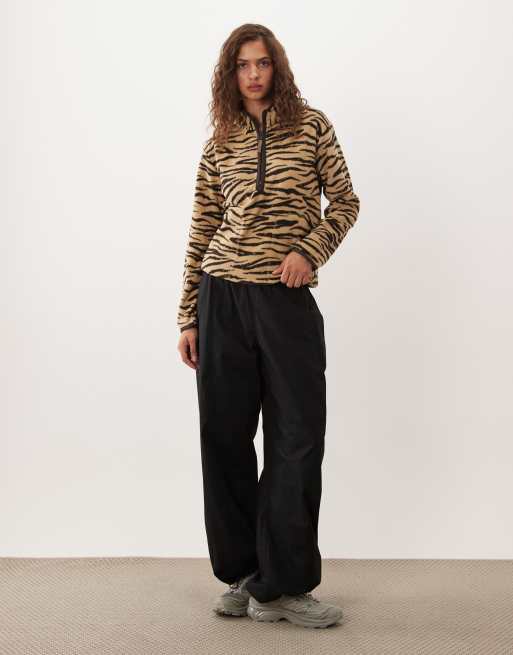 Regatta Lightweight frankie half zip fleece in barleycorn zebra, 3 of 4