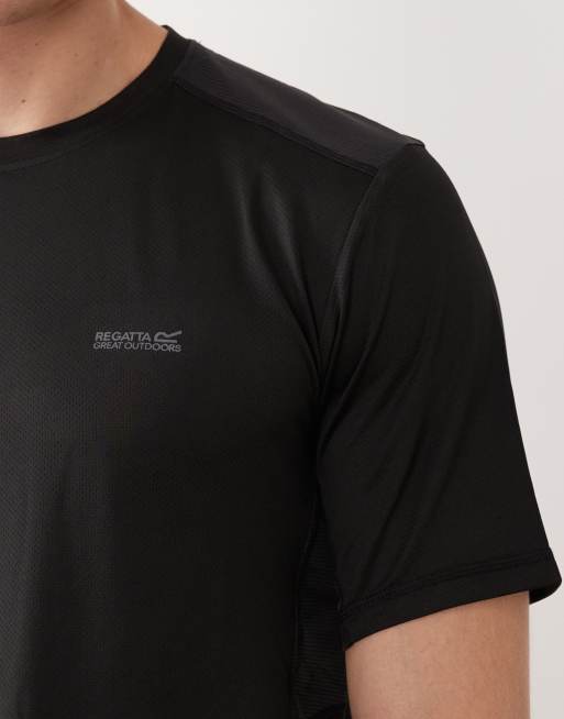 Regatta Lightweight quick-dry virda t-shirt in ash black, 5 of 5
