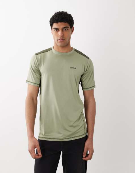 Regatta Lightweight quick-dry virda t-shirt in light sage dark khaki - view 1