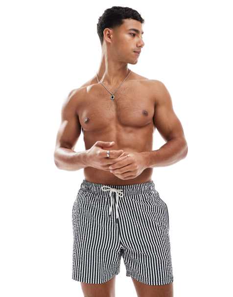 Regatta Loras swim short in navy seersucker stripe