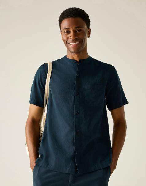 Regatta - Lovrey - Camicia traspirante in denim blu navy chiaro di luna - view 1