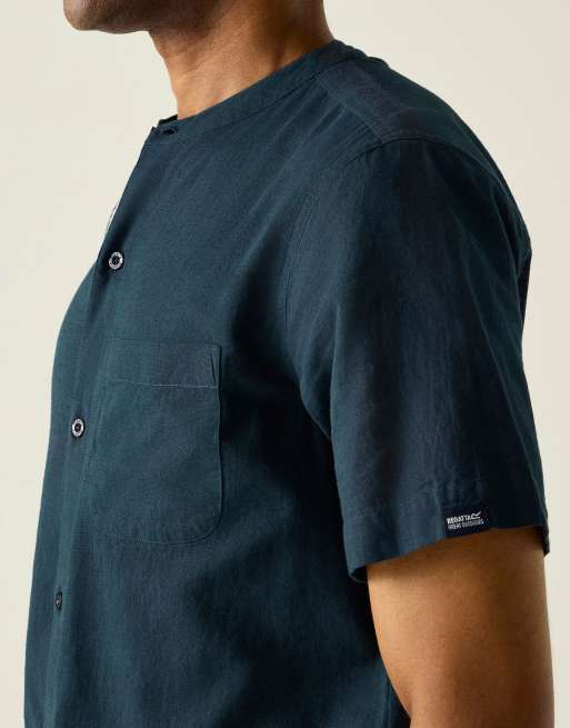 Regatta - Lovrey - Camicia traspirante in denim blu navy chiaro di luna, 4 di 4