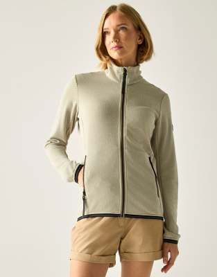 Regatta - Mavrey - Fleece-Jacke in der Farbe Pergament mit Reißverschluss-Weiß