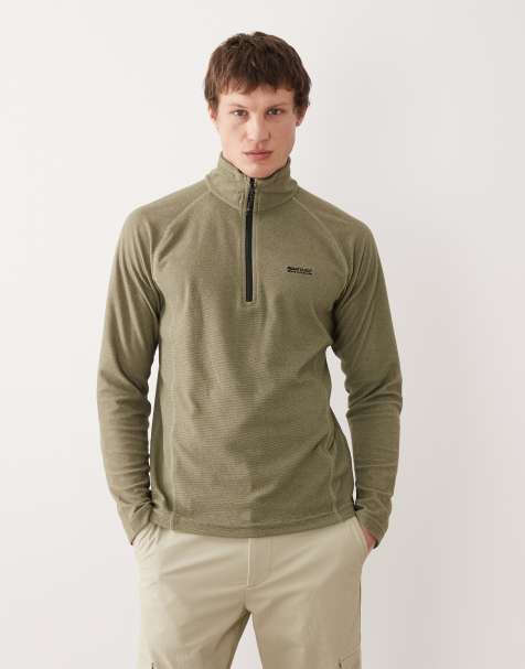 Regatta – Montes – Leichtes Fleece-Sweatshirt in hellem Salbeigrün mit kurzem Reißverschluss - view 1