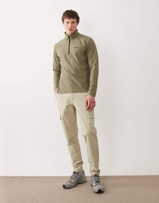 Regatta – Montes – Leichtes Fleece-Sweatshirt in hellem Salbeigrün mit kurzem Reißverschluss, 2 von 5