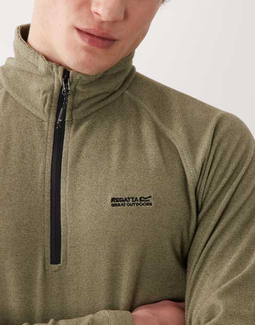 Regatta – Montes – Leichtes Fleece-Sweatshirt in hellem Salbeigrün mit kurzem Reißverschluss, 5 von 5
