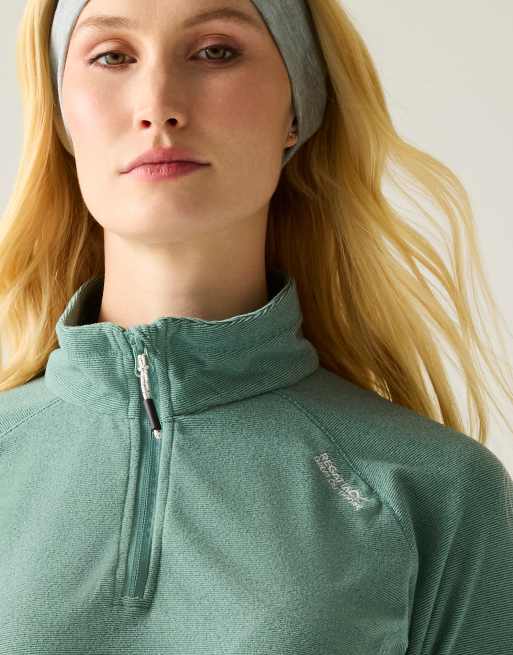 Regatta – Montes – Leichtes Fleece-Sweatshirt in Ivy Moos mit kurzem Reißverschluss, 4 von 4
