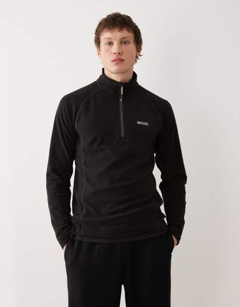 Regatta - Montes - Lichtgewicht fleece trui met korte rits in zwart - view 1