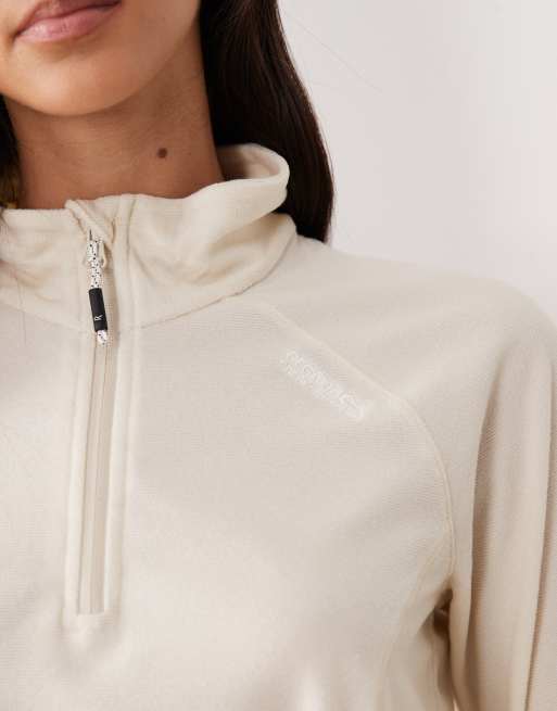Regatta Montes lightweight half-zip fleece in light vanilla white, 3 of 4