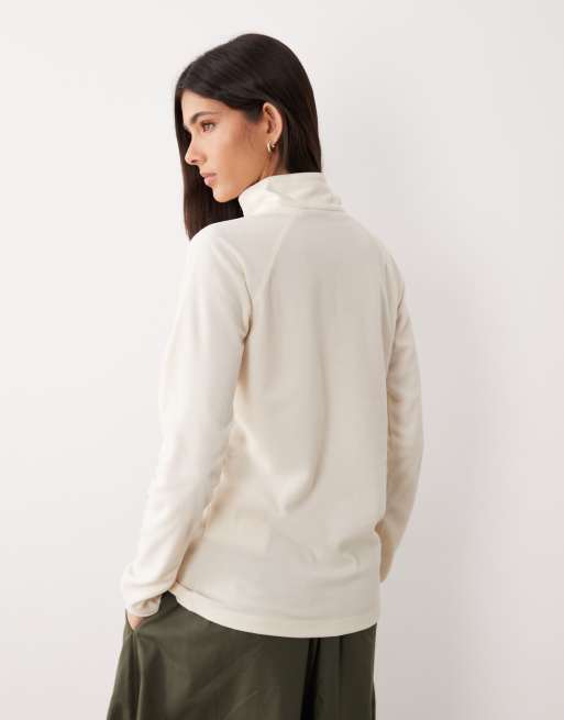Regatta Montes lightweight half-zip fleece in light vanilla white, 4 of 4