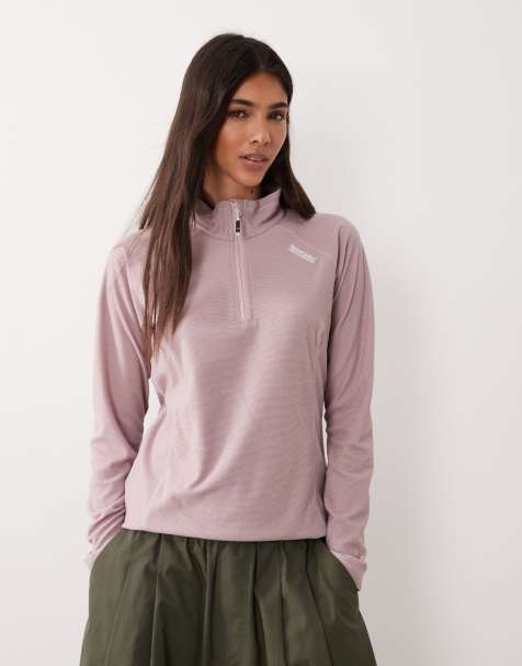 Regatta Montes lightweight half-zip fleece in powder lilac - view 1