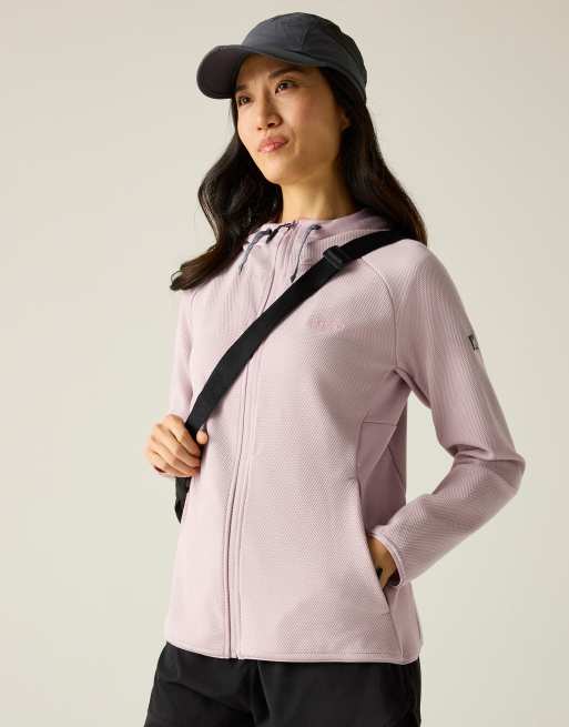 Regatta Nayna hooded full zip fleece in powder lilac, 4 of 4