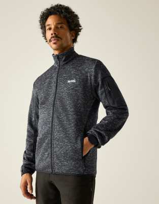 Newhill - Kuschelige Fleecejacke in Aschgrau mit Reißverschluss Grau XL