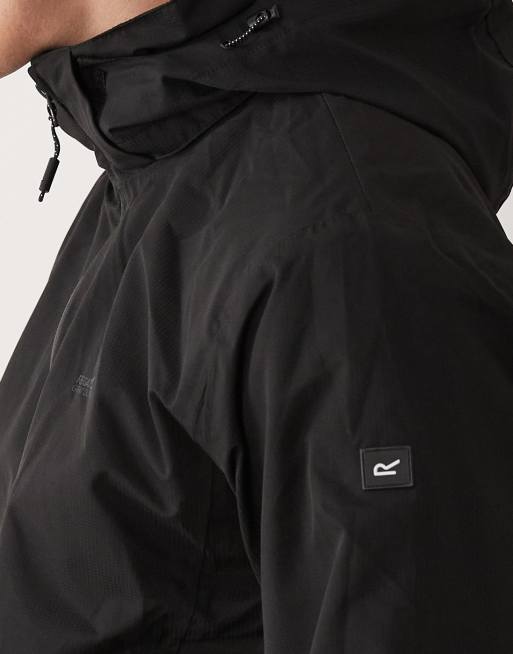 Regatta - Oakhowe - Veste imperméable à capuche - Noir, 5 de 5