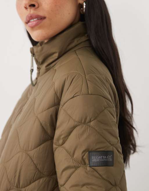 Regatta Onion‑quilted gaia jacket in bark green, 3 of 4