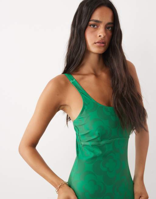Regatta Orla ii  swimsuit in layered flower green, 3 of 4